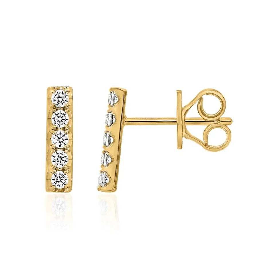 Gold Ohrstecker für Damen mit Lab Grown Diamanten BDE0076LG-GSL