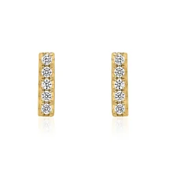 Gold Ohrstecker für Damen mit Diamanten BDE0076-GSL