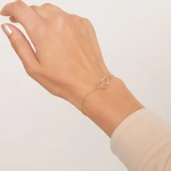 Goldarmband Herzen mit 22 Brillanten BDB0018-GSL