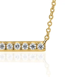 Goldene Damenkette mit lab grown Diamanten BDN0006LG-GSL