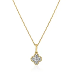 Goldener Anhänger mit Diamantbesatz für Damen BDP0054-GSL