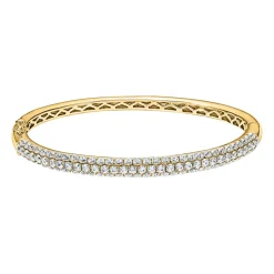Goldener Armreif für Damen mit Diamanten BDB0024-GSL