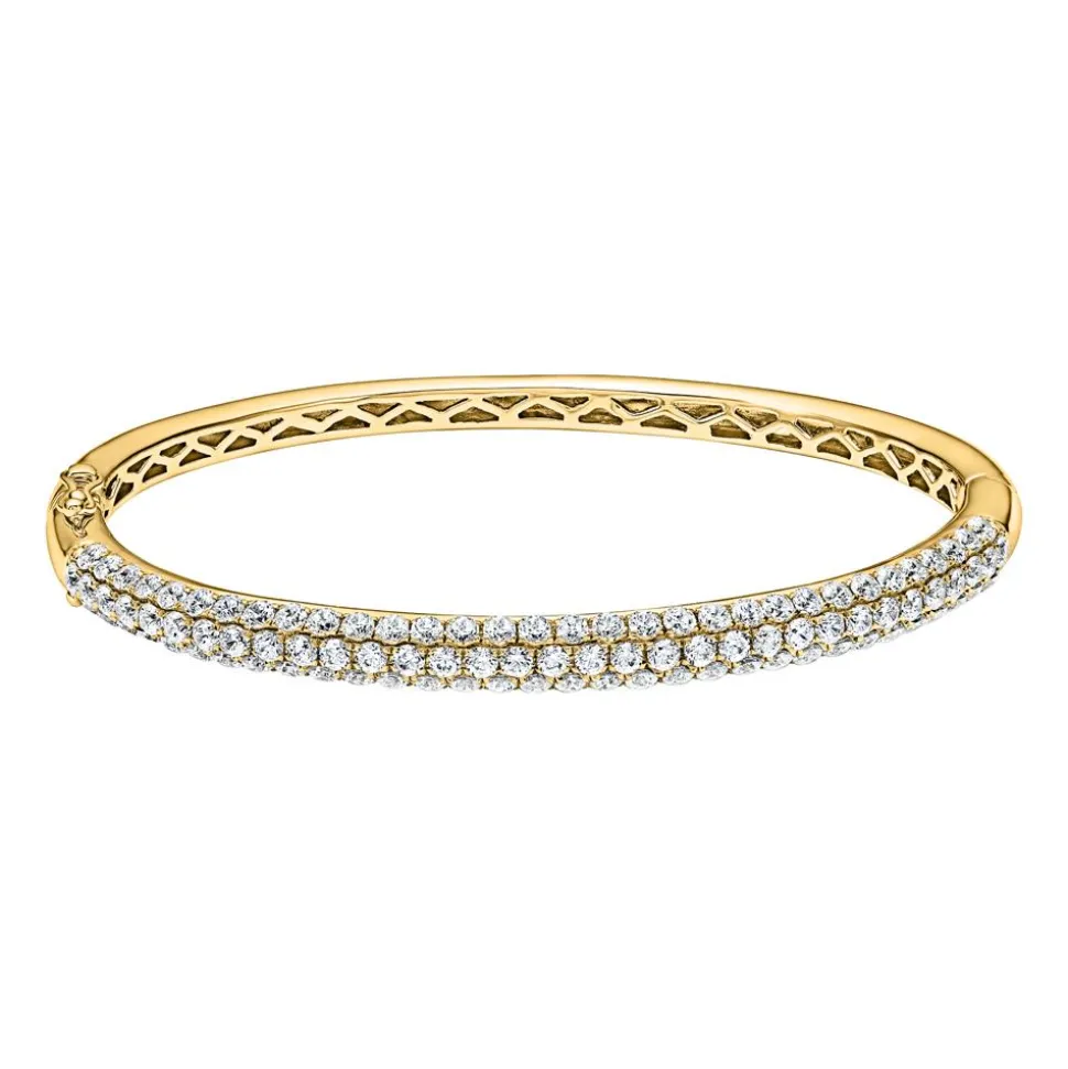 Goldener Armreif für Damen mit Diamanten BDB0024-GSL