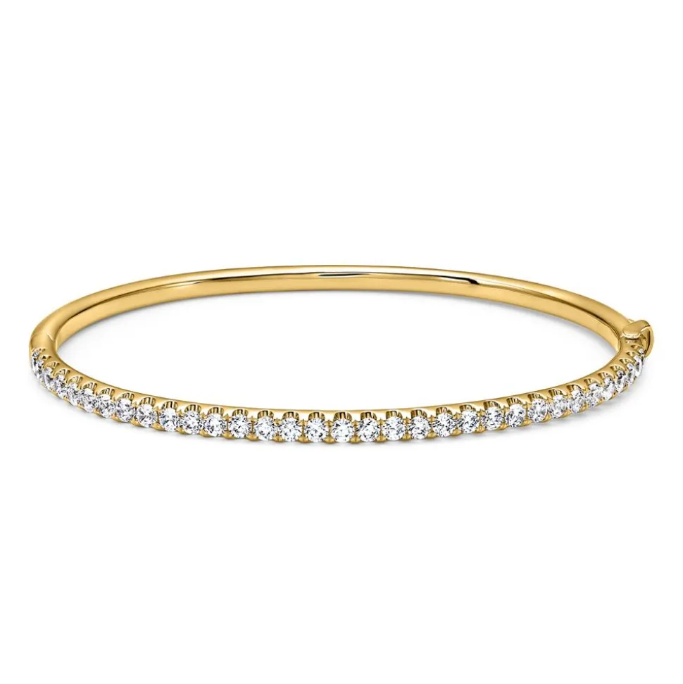 Goldener Armreif mit lab grown Diamanten für Damen BDB0028LG-GSL