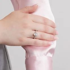 Goldener Diamantring für Damen, gravierbar BDR0033-GSL