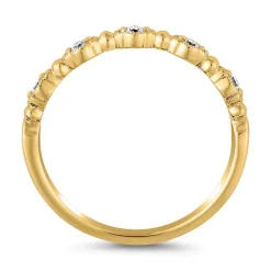 Goldener Diamantring für Damen, gravierbar BDR0113-GSL