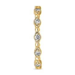Goldener Diamantring für Damen, gravierbar BDR0113-GSL