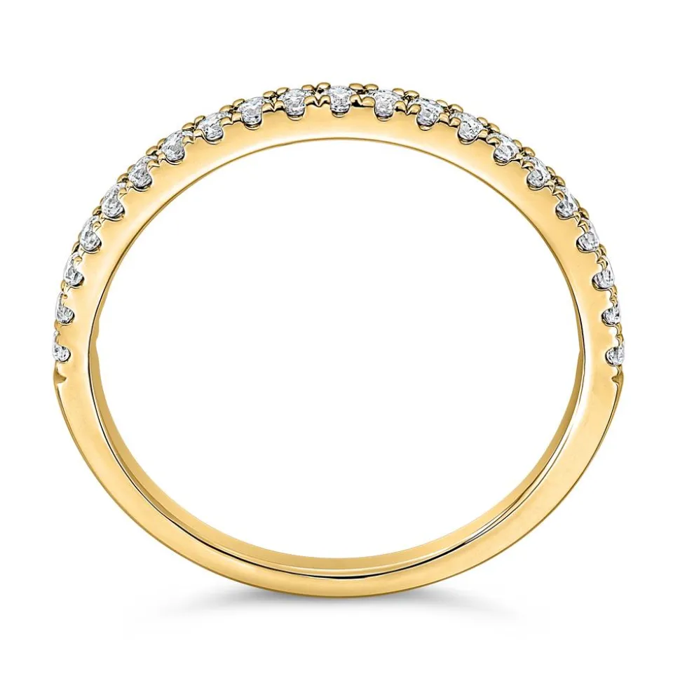Goldener Half Eternity Ring, Krappenfassung, Diamanten BDR0127-GSL