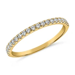 Goldener Half Eternity Ring, Krappenfassung, Diamanten BDR0127-GSL