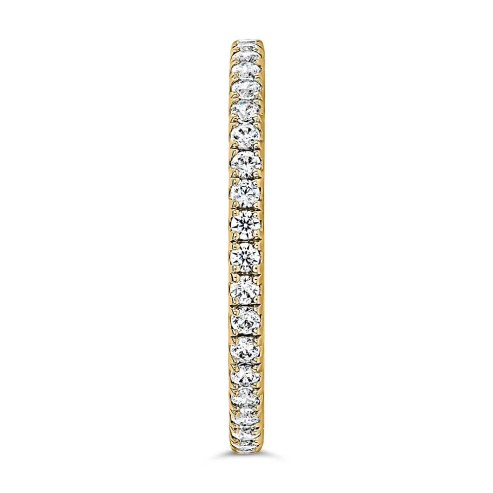 Goldener Half Eternity Ring, Krappenfassung, Diamanten BDR0127-GSL