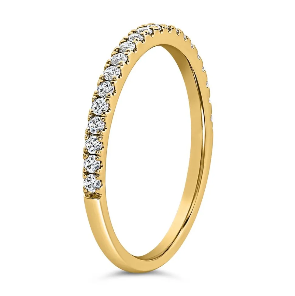 Goldener Half Eternity Ring, Krappenfassung, Diamanten BDR0127-GSL