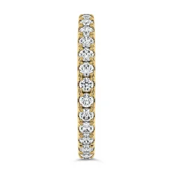 Goldener Half Eternity Ring mit lab-grown Diamanten BDR0128LG-GSL