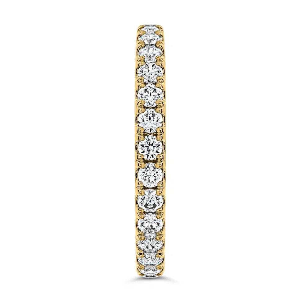 Goldener Half Eternity Ring mit lab-grown Diamanten BDR0128LG-GSL