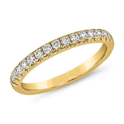 Goldener Half-Eternity Damenring mit Brillanten BDR0068-GSL