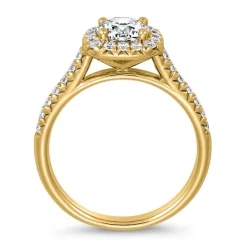 Goldener Halo-Diamantring, lab grown BDR0010LG-GSL