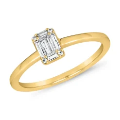 Goldring für Damen mit Diamanten, lab-grown BDR0043LG-GSL