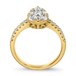 Goldring im Tropfen-Design mit lab-grown Brillanten BDR0056LG-GSL