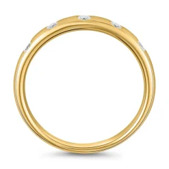 Goldring mit Brillanten für Damen, gravierbar BDR0124-GSL