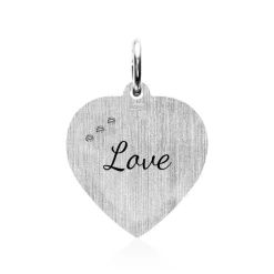 Gravierbare Herzkette aus Sterlingsilber mit Zirkonia SP0980SLK