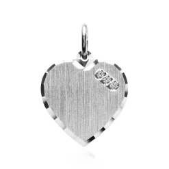 Gravierbare Herzkette aus Sterlingsilber mit Zirkonia SP0980SLK