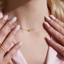 Gravierbare Kette aus vergoldetem Sterlingsilber LSN0022SL