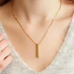 Gravierbarer Anhänger aus vergoldetem Sterlingsilber SP0966SL