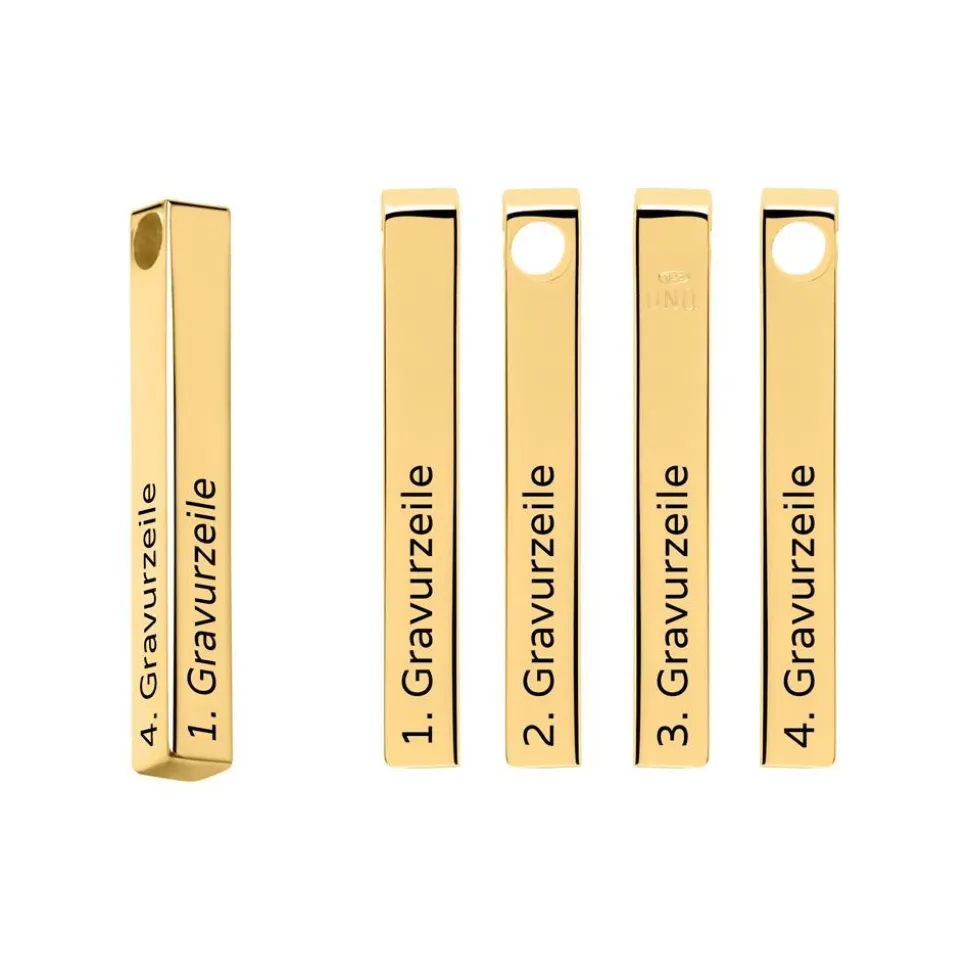 Gravierbarer Anhänger aus vergoldetem Sterlingsilber SP0966SL