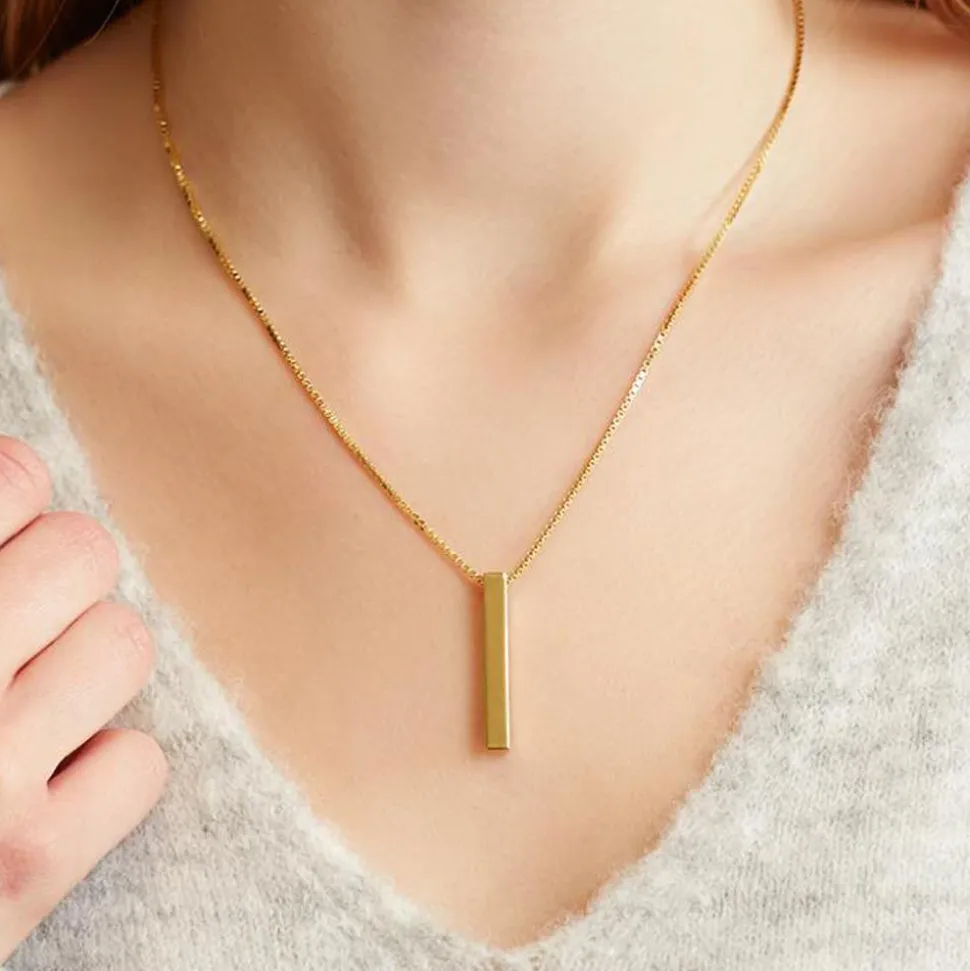 Gravierbarer Anhänger aus vergoldetem Sterlingsilber SP0966SL