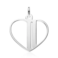 Gravierbarer Anhänger aus Sterlingsilber in Herzform SP0992SL