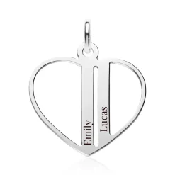 Gravierbarer Anhänger aus Sterlingsilber in Herzform SP0992SL