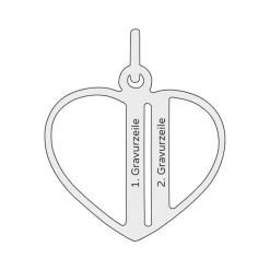 Gravierbarer Anhänger aus Sterlingsilber in Herzform SP0992SL