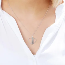 Gravierbarer Anhänger aus Sterlingsilber in Herzform SP0992SL