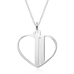 Gravierbarer Anhänger aus Sterlingsilber in Herzform SP0992SL