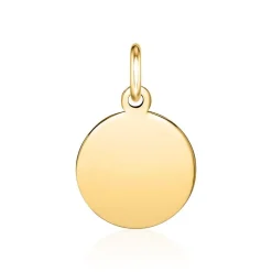Gravierbarer Anhänger aus 585er Gold, rund GP0320-14KYSL
