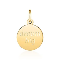 Gravierbarer Anhänger aus 585er Gold, rund GP0320-14KYSL