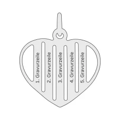 Gravierbarer Anhänger Herz aus 925er Sterlingsilber SP0983SL