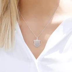 Gravierbarer Anhänger Herz aus 925er Sterlingsilber SP0983SL