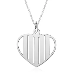 Gravierbarer Anhänger Herz aus 925er Sterlingsilber SP0983SL