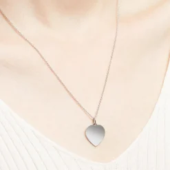 Gravierbarer Anhänger Herz aus 333er Weißgold GP0295SL