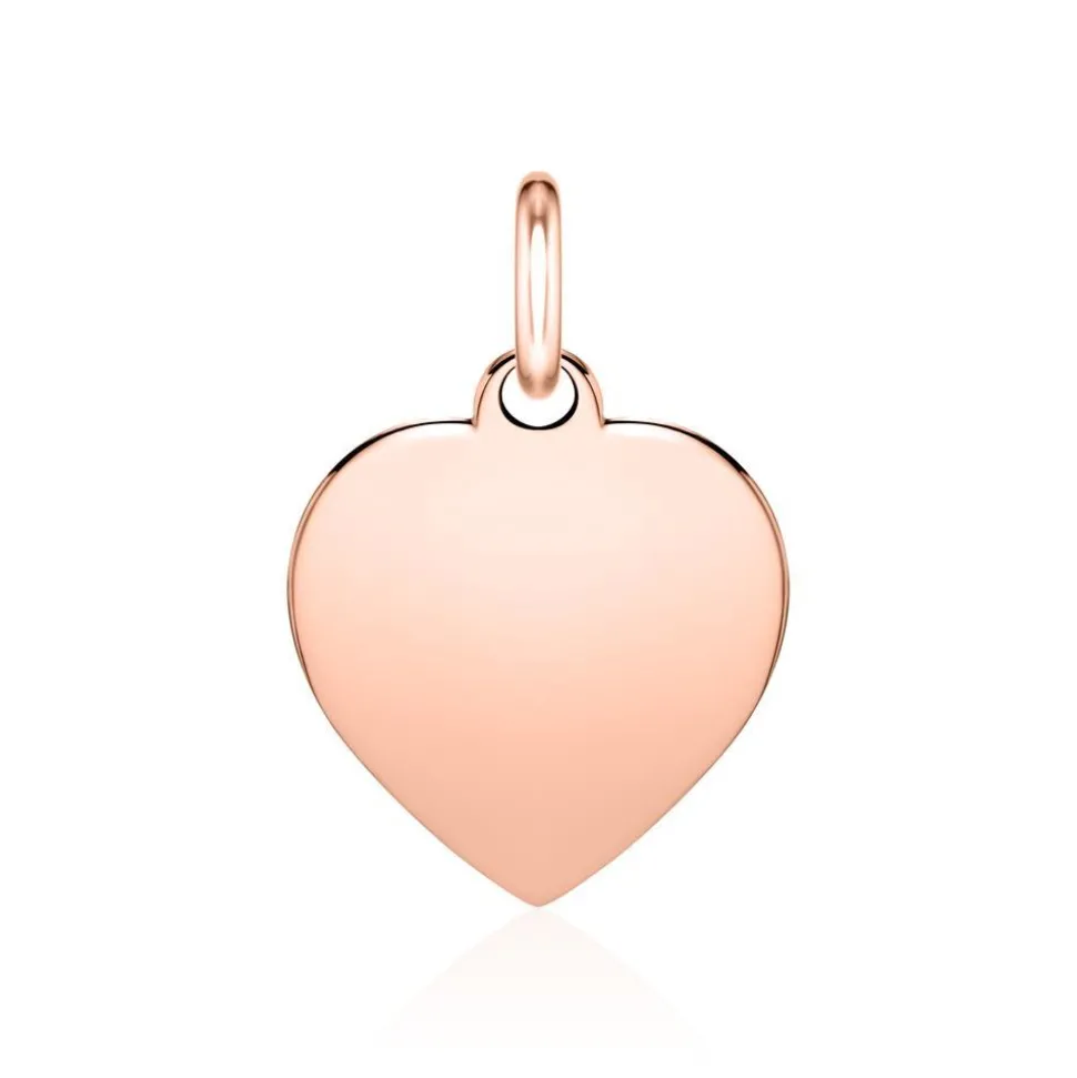 Gravierbarer Anhänger Herz aus 585er Roségold GP0321-14KRSL