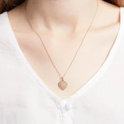 Gravierbarer Anhänger Herz aus 585er Roségold GP0321-14KRSL