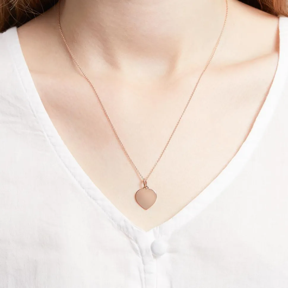 Gravierbarer Anhänger Herz aus 585er Roségold GP0321-14KRSL
