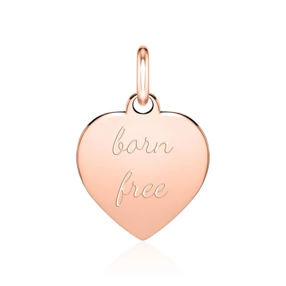 Gravierbarer Anhänger Herz aus 585er Roségold GP0321-14KRSL