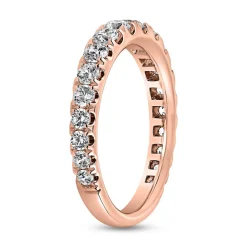 Gravierbarer Damenring mit Diamanten, Roségold BDR0091-RSL
