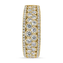 Gravierbarer Damenring mit Diamanten aus Gelbgold BDR0076-GSL