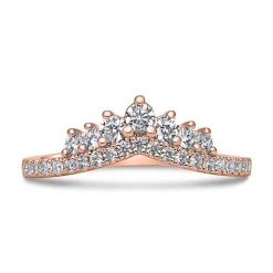 Gravierbarer Damenring mit Brillanten aus Roségold BDR0109-RSL