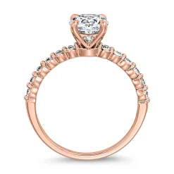 Gravierbarer Diamantring aus Roségold BDR0027-RSL