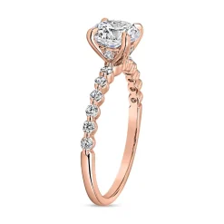 Gravierbarer Diamantring aus Roségold BDR0027-RSL