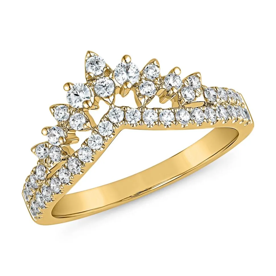 Gravierbarer Diamantring für Damen mit Brillanten BDR0110-GSL