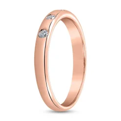Gravierbarer Diamantring aus Roségold für Damen BDR0124-RSL
